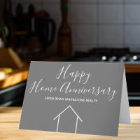 Real Anwesen Happy Zuhause Anniversary Custom Grau