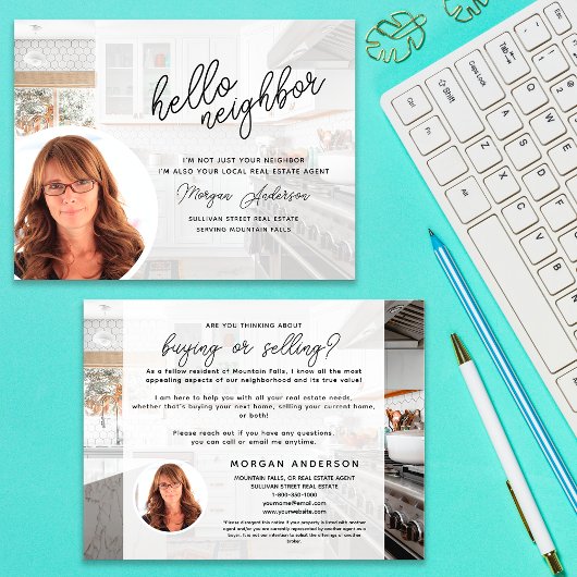 Real Anwesen Hello Neighbour Postkarte