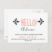 Real Anwesen Herbstverweise Ankündigung Postkarte (Vorne/Hinten)