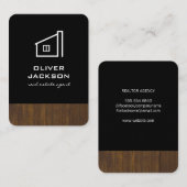 Real Anwesen / Holzschnitt Print Visitenkarte (Vorne/Hinten)