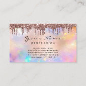 Real Anwesen House Agent Tropfen Glitzer-Logo Visitenkarte (Rückseite)