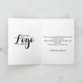 Real Anwesen House Anniversary CardCosy Lounge Karte (Innenseite)