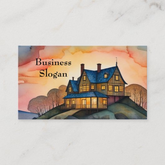 Real Anwesen House Business Card Visitenkarte (Vorderseite)