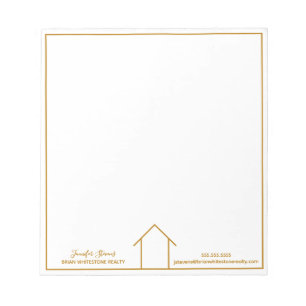 Real Anwesen House Einfach Chic Gold Custom Realto Notizblock