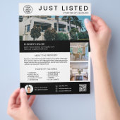 Real Anwesen House - Foto QR für verkaufte Logos Flyer (Hand)