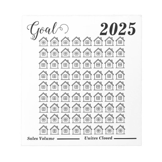 Real Anwesen House Goal Chart Notizblock (Vorderseite)