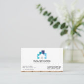 Real Anwesen | House Icon Holzschnitt Visitenkarte (Stehend Vorderseite)