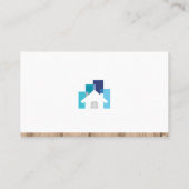 Real Anwesen | House Icon Holzschnitt Visitenkarte (Rückseite)