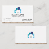 Real Anwesen | House Icon Holzschnitt Visitenkarte (Vorne/Hinten)