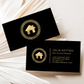 Real Anwesen House Logo griechischer Key Frame Bla Visitenkarte