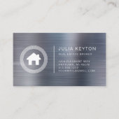 Real Anwesen House Logo Griechischer Schlüsselrahm Visitenkarte (Vorderseite)