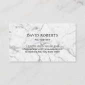 Real Anwesen House Roof Logo Modern Gold Marmor Visitenkarte (Rückseite)