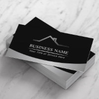 Real Anwesen House Roof Logo Modernes Metallisches