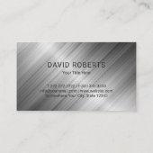 Real Anwesen House Roof Logo Realtor Metallic Visitenkarte (Rückseite)