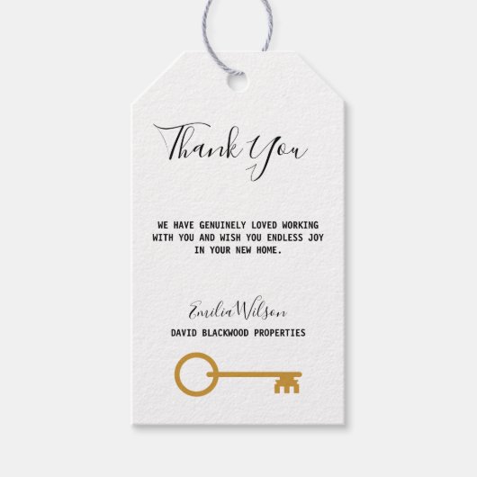 Real Anwesen House Schwarz-weiß Custom Realtor Geschenkanhänger (Vorderseite)