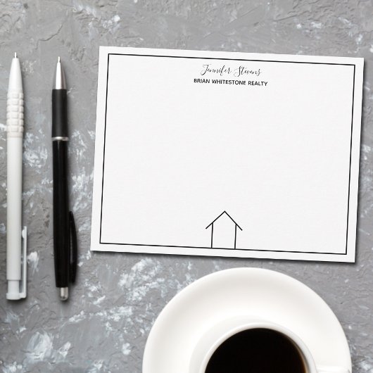 Real Anwesen House Simple Chic Custom Zuhause Real Mitteilungskarte
