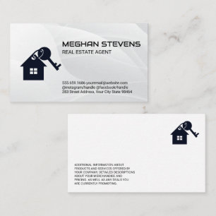 Real Anwesen House und Key-Logo Terminkarte