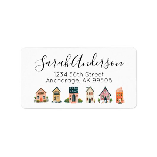 Real Anwesen Houses Rücksendeadresse Adressaufkleber (Vorne)