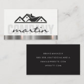 Real Anwesen Icon Metallic Trim Visitenkarte (Vorne/Hinten)