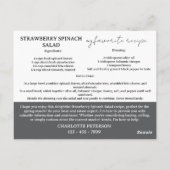 Real Anwesen Intro mit Rezept Postkarte (Rückseite)