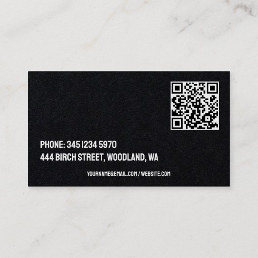 🏘️ Real Anwesen kaufen wir Häuser QR Premium Visitenkarte (Rückseite)
