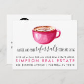 Real Anwesen Latte Referenzen Ankündigung Postkart (Vorne/Hinten)