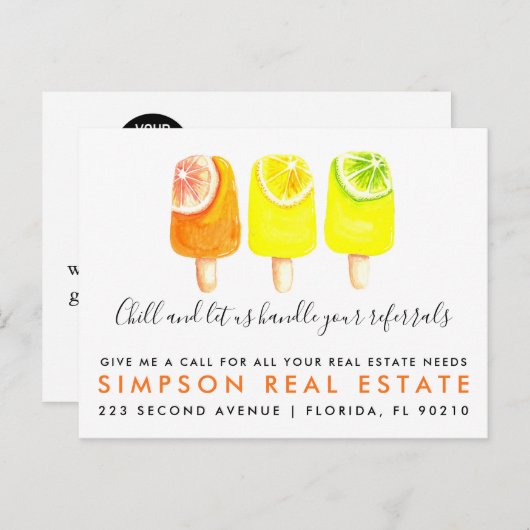 Real Anwesen Latte Referenzen Ankündigung Postkart (Vorne/Hinten)