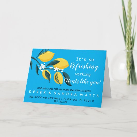 Real Anwesen Lemon Sommer Pop von Karte (Vorderseite)