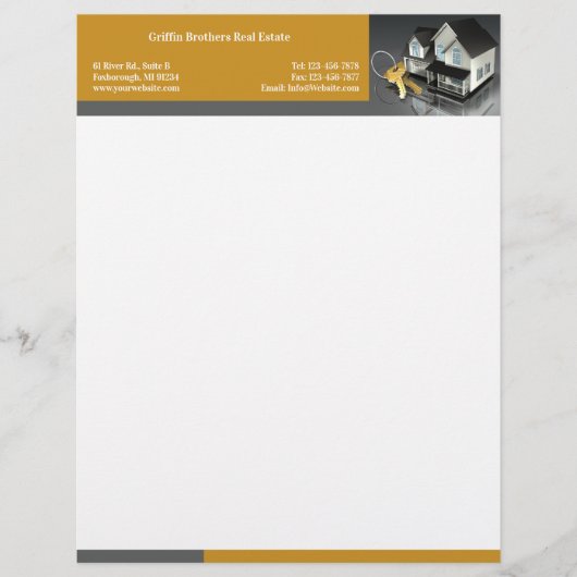 Real Anwesen Letterhead Briefkopf (Vorderseite)