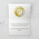 Real Anwesen License Herzlichen Glückwunsch zu Sie Karte (Innenseite)