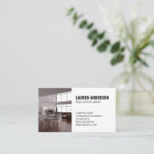 Real Anwesen | Loft Interior Visitenkarte (Stehend Vorderseite)