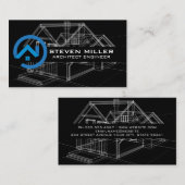 Real-Anwesen-Logo | Blue Prints Visitenkarte (Vorne/Hinten)