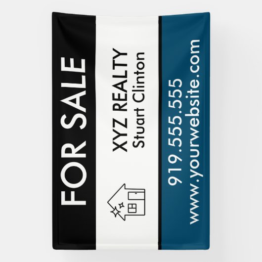 Real-Anwesen-Logo Echtzeit-Marketing Custom Outdoo Banner (Vertikal)