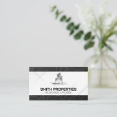 Real-Anwesen-Logo | Eigenschaften Visitenkarte (Stehend Vorderseite)