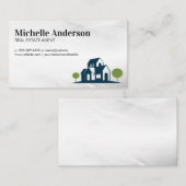 Real Anwesen | Logo für Zuhause-Immobilien Visitenkarte (Vorne/Hinten)