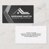 Real-Anwesen-Logo | Geometrische Industrie Visitenkarte (Vorne/Hinten)