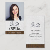 Real-Anwesen-Logo | Geschäftsfrau Visitenkarte (Vorne/Hinten)