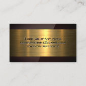 Real-Anwesen-Logo | Gold Metallic | Deep Red Gloss Visitenkarte (Rückseite)