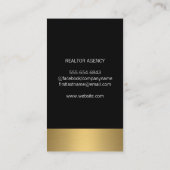 Real-Anwesen-Logo | Goldschneide | QR Strichcode Visitenkarte (Rückseite)