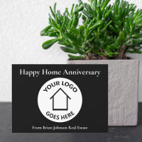 Real Anwesen Logo Happy Zuhause Anniversary Black 
