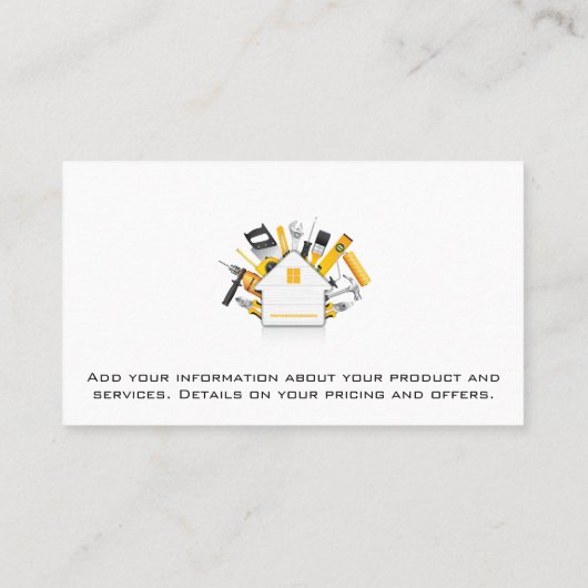 Real-Anwesen-Logo | Hardware-Tools Visitenkarte (Rückseite)