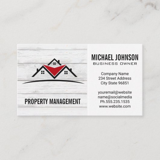 Real-Anwesen-Logo | Hardware-Tools Visitenkarte (Vorderseite)