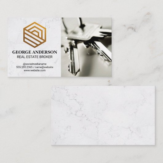 Real-Anwesen-Logo | Hausschlüssel Visitenkarte (Vorne/Hinten)