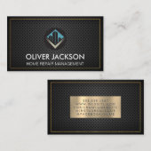 Real-Anwesen-Logo | Leather Mesh Visitenkarte (Vorne/Hinten)