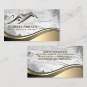 Real-Anwesen-Logo | Marble Stone Visitenkarte (Vorne/Hinten)