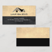 Real-Anwesen-Logo | MarmorVisitenkarte Visitenkarte (Vorne/Hinten)