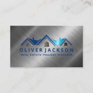Real-Anwesen-Logo Metallic Shine Visitenkarte