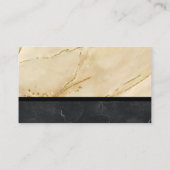 Real-Anwesen-Logo | Metallischer Goldmarmor Visitenkarte (Rückseite)