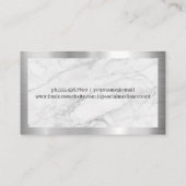 Real-Anwesen-Logo | Metallrahmen | Marmor Visitenkarte (Rückseite)