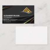 Real-Anwesen-Logo | Mietobjekt | Entwickler Visitenkarte (Vorne/Hinten)